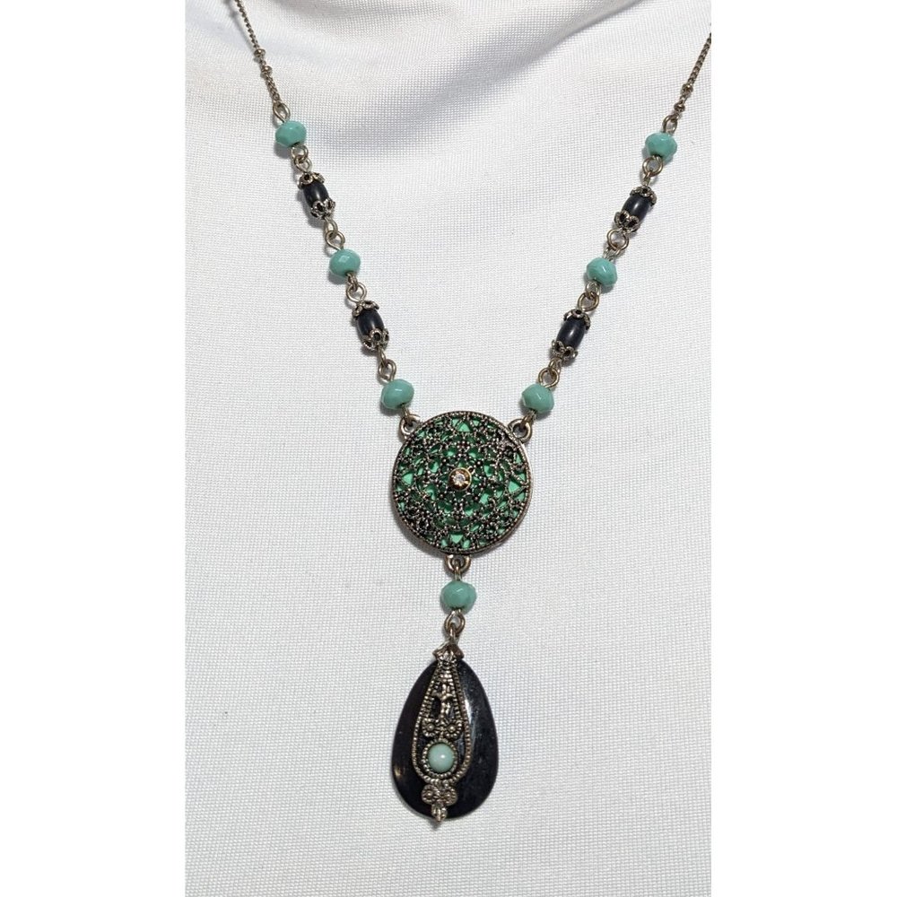 Avon Bohemian Medallion Drop Necklace